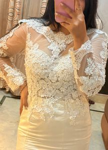 White Lace mermaid gown🌼🫶🏻🙌🏻