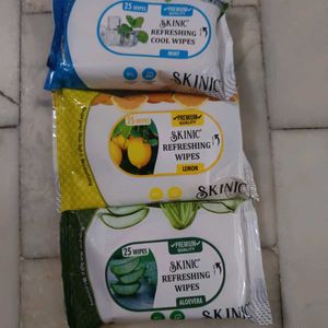 Skinic Refreshing Wipes Combo Pack of 3