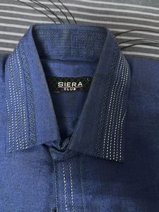Men's Blue Long Sleeve Shirt
