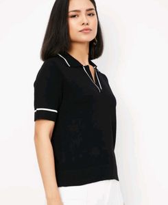 Chic Black Polo T-Shirt