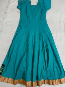 Teal Anarkali Top with Dupatta
