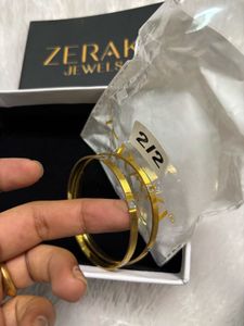 Zaraki Elegant Gold Bangles with Diamonds