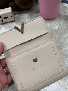 Chic Beige Wallet with Gold Accent