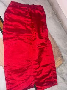 Embroidered Kurta with Red Bottom