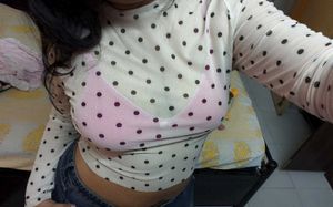 Polka Dot Sheer Mesh Top