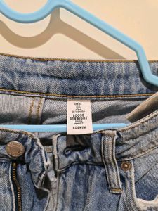 Light Wash Wide Leg Denim Jeans