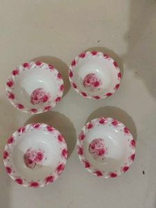 Pieces Pink Rose Printed Melamine Dinner Set