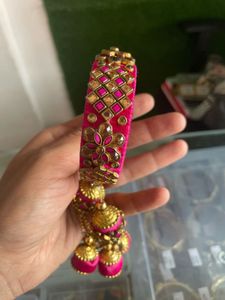 Vibrant Pink Silk Thread Bangle
