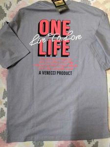 Men's Grey "ONE LIFE" Graphic T-Shirt