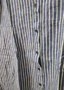 Blue &amp; White Striped Midi Dress