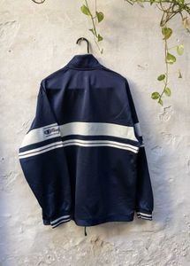 Champion Navy &amp; White Striped Jacket 🧥