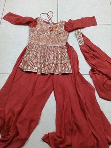 Exquisite  &amp; Gold Embroidered Lehenga Choli Top