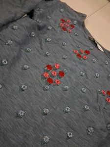 Kurta Set - Grey + Maroon combo