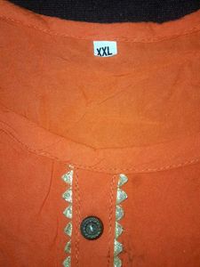Vibrant Orange Kurta