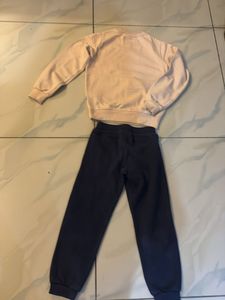 Cute Heart Print Sweatshirt &amp; Jogger Set