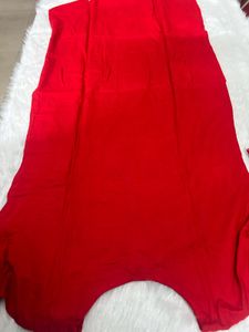 Red Embroidered Kurta with pant
