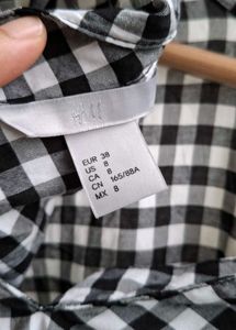 H&amp;M Gingham Peplum Top