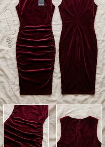 ♥️♥️Velvet Ruched Bodycon Dress