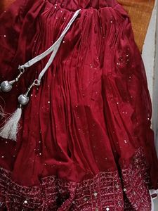 festive top and lehanga skirt