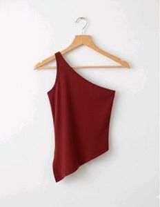 Maroon One-Shoulder Top