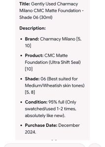 Charmacy Matte Foundation - Long-lasting Coverage