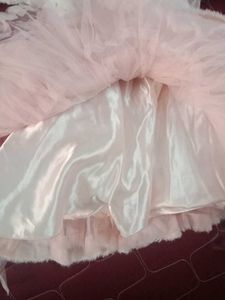 Cute Peach and white frock