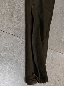 Zara Basic Stylish Women's Olive Green Moto Pants
