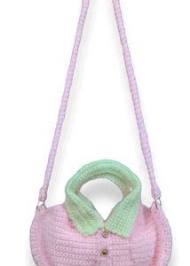 Crochet Collared Shirt Bag