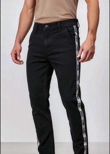 Black Side Stripe Jeans