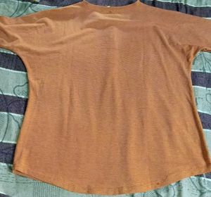 Cute Deer Print Orange Top