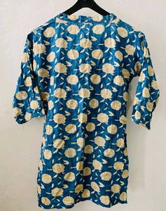Bohemian Blue Floral Print Kurta
