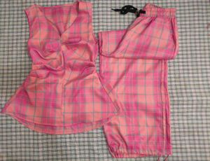 Pink Plaid Pyjama Set
