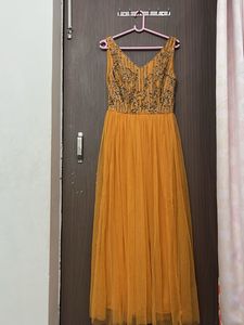 Stunning Embellished Orange Gown for L &amp; xl