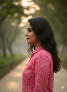 Elegant Pink Printed Kurta Set