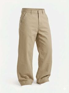 Beige Wide Leg Pants