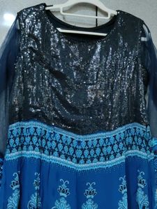 Stunning Blue Sequined Gown