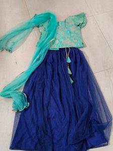 Royal Blue &amp; Teal Lehenga For Kids 💙 ✨