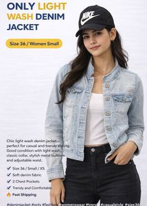 ONLY Light Wash Denim Jacket
