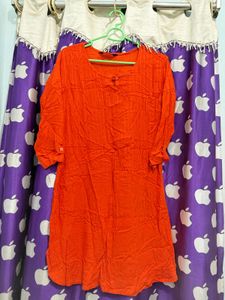 Bright Orange Ethnic Kurta