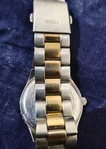 Gold Guess Watch with Diamond Accents