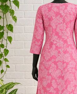 Pink Floral Kurta