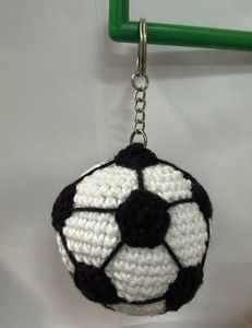 Football keychain crochet