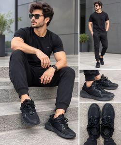 Allen Solly Black Mesh Sneakers