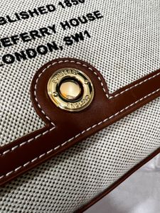 Burberry Canvas &amp; Leather Shoulder Bag