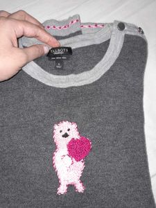 Cute Bear Embroidered Sweater