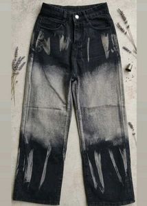 Stylish Black Washed Denim Jeans