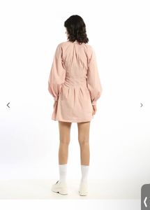 ASOS Pink Balloon Sleeve Shirt Dress