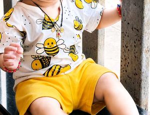 Cute Bee Print Baby Outfit