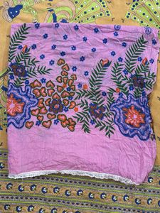 Pink Floral Print Dupatta