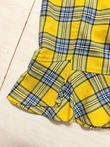 Korean imported Plaid Skirt with Ruffle